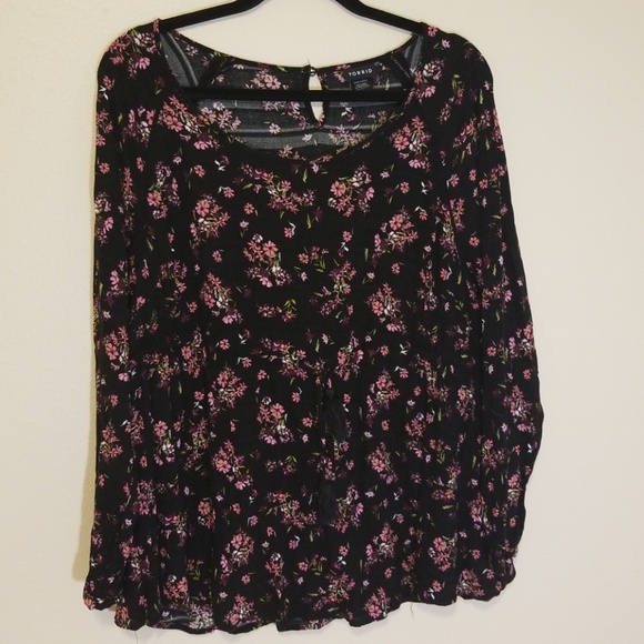 Torrid Tops - Floral Peasant Top
